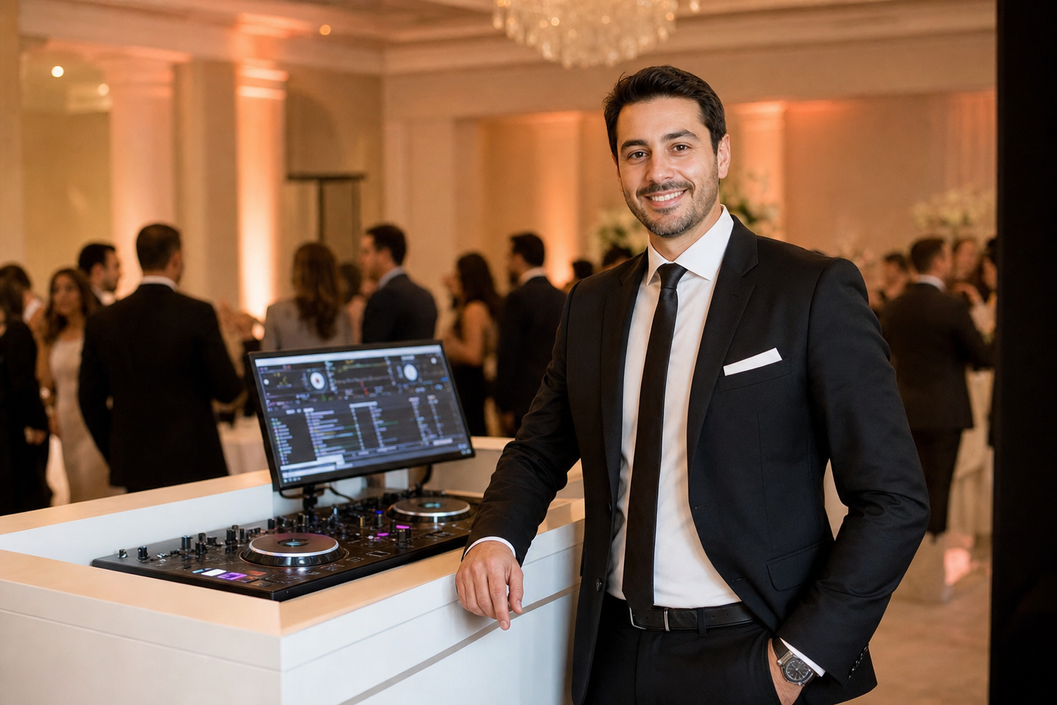 Professional event with DJ performing using NeoDeck